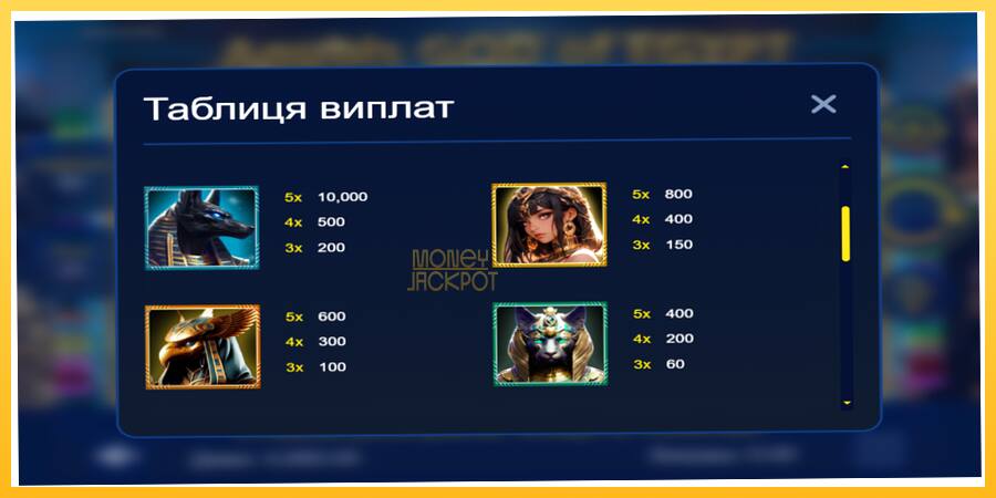 Игровой аппарат Anubis God of Egypt - игра на реальные деньги, картинка 5