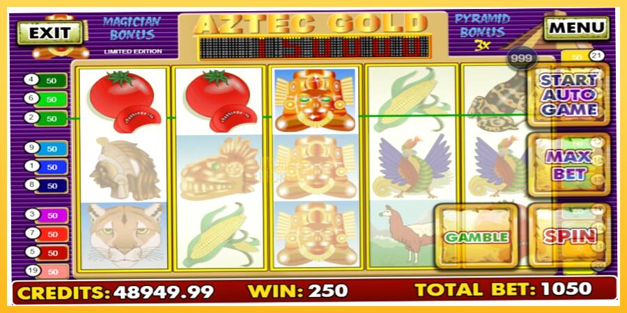 Игровой аппарат Aztec Gold - игра на реальные деньги, картинка 2