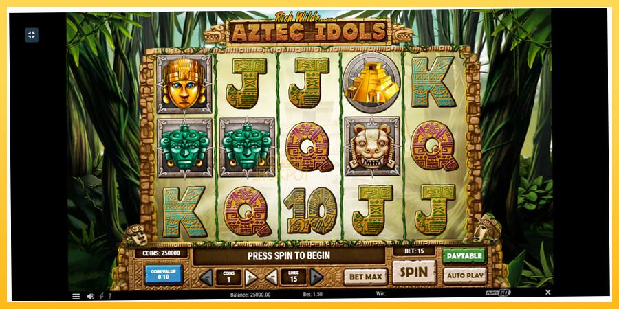 Игровой аппарат Aztec Idols - игра на реальные деньги, картинка 2