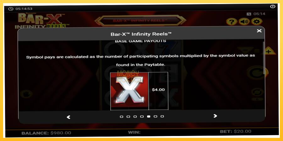 Игровой аппарат Bar-X Infinity Reels - игра на реальные деньги, картинка 4