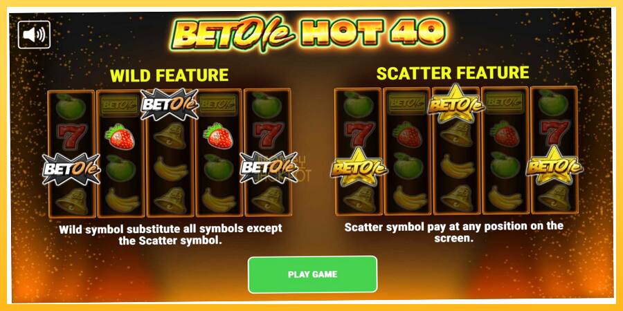 Игровой аппарат Bet Ole Hot 40 - игра на реальные деньги, картинка 1