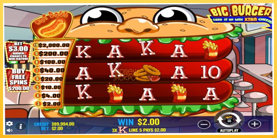 Игровой аппарат Big Burger Load it up with Xtra Cheese - игра на реальные деньги, картинка 3