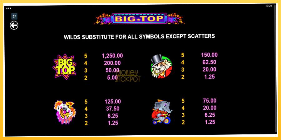 Игровой аппарат Big Top - игра на реальные деньги, картинка 8