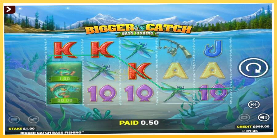 Игровой аппарат Bigger Catch Bass Fishing Rapid Fire Jackpots - игра на реальные деньги, картинка 3