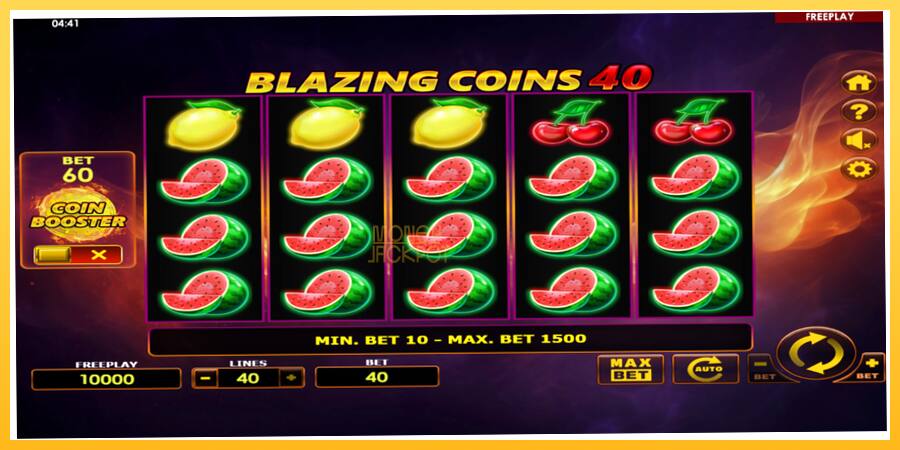 Игровой аппарат Blazing Coins 40 - игра на реальные деньги, картинка 2