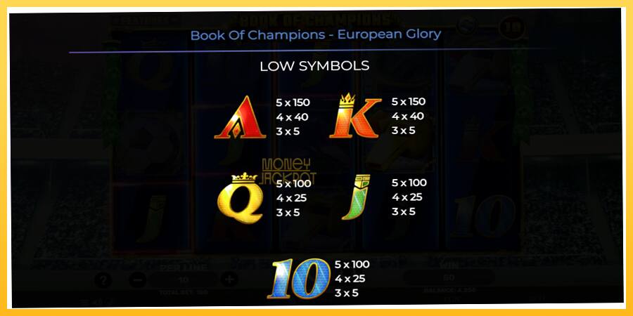 Игровой аппарат Book of Champions - European Glory - игра на реальные деньги, картинка 6