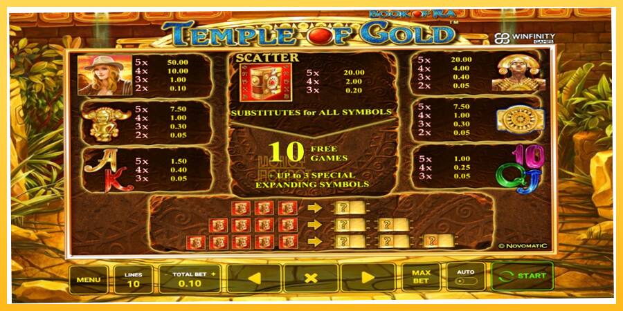 Игровой аппарат Book of Ra Temple of Gold - игра на реальные деньги, картинка 3