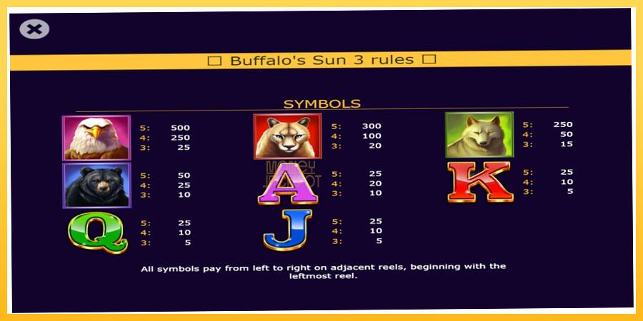 Игровой аппарат Buffalos Sun 3 - игра на реальные деньги, картинка 4