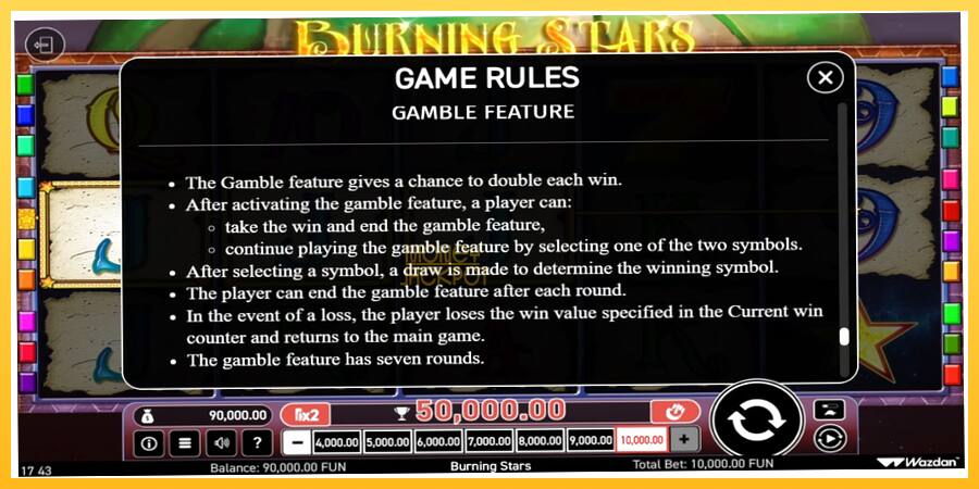 Игровой аппарат Burning Stars - игра на реальные деньги, картинка 4