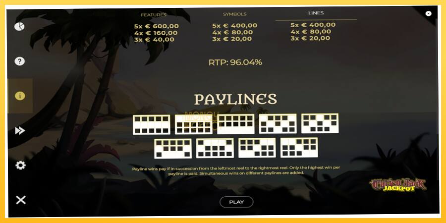 Игровой аппарат Calico Jack Jackpot - игра на реальные деньги, картинка 7