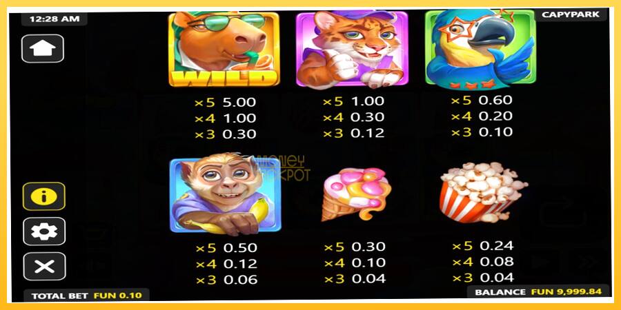 Игровой аппарат CapyPark - игра на реальные деньги, картинка 5