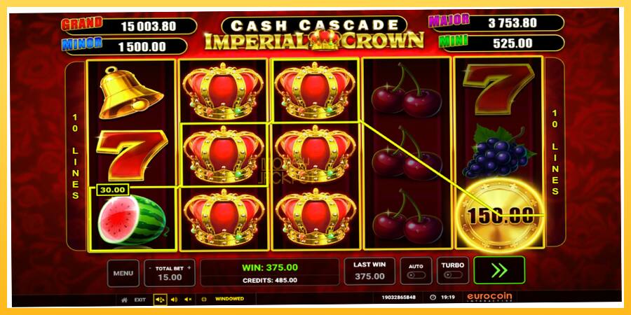 Игровой аппарат Cash Cascade Imperial Crown - игра на реальные деньги, картинка 2