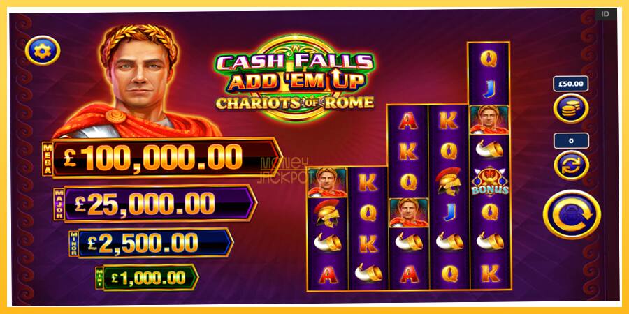 Игровой аппарат Cash Falls: Add Em Up Chariots of Rome - игра на реальные деньги, картинка 2