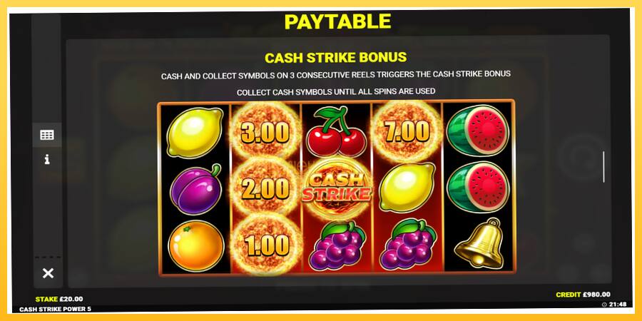 Игровой аппарат Cash Strike Power 5 - игра на реальные деньги, картинка 6