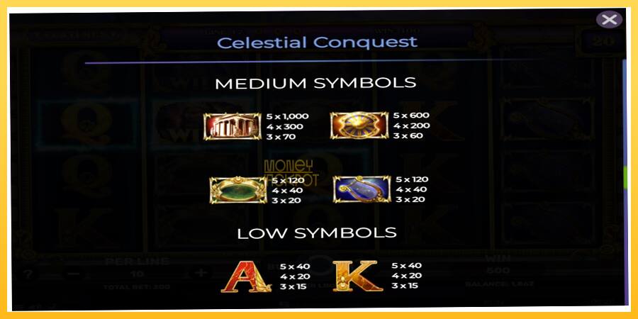 Игровой аппарат Celestial Conquest - игра на реальные деньги, картинка 6