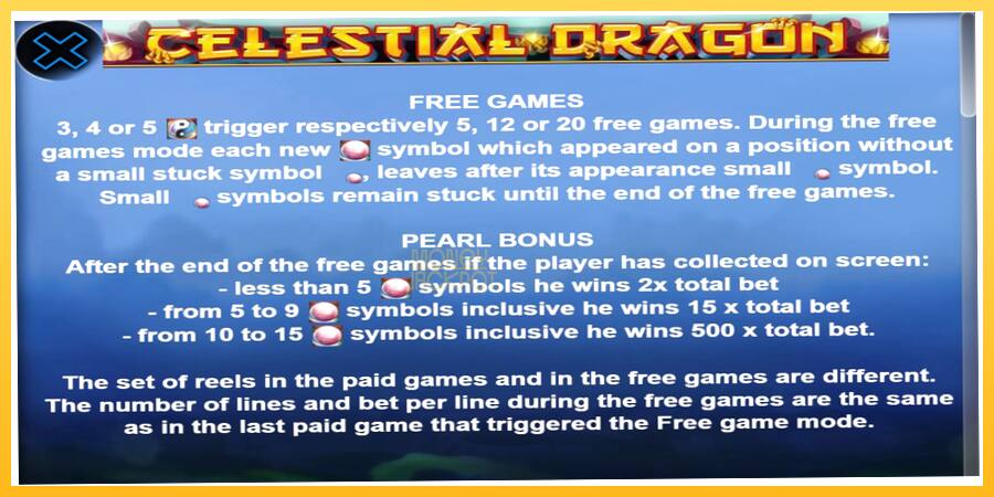 Игровой аппарат Celestial Dragon - игра на реальные деньги, картинка 4