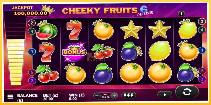 Игровой аппарат Cheeky Fruits 6 Deluxe - игра на реальные деньги, картинка 3