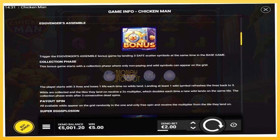 Игровой аппарат Chicken Man - игра на реальные деньги, картинка 4