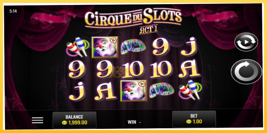 Игровой аппарат Cirque du Slots - игра на реальные деньги, картинка 1