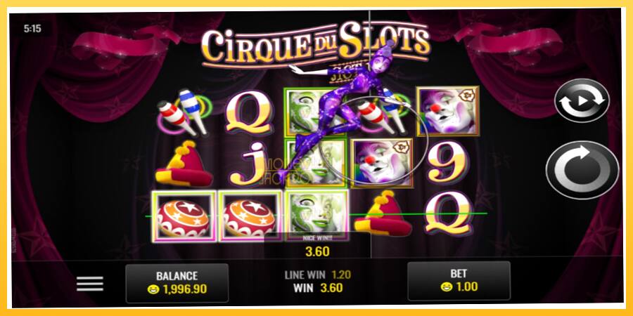 Игровой аппарат Cirque du Slots - игра на реальные деньги, картинка 2