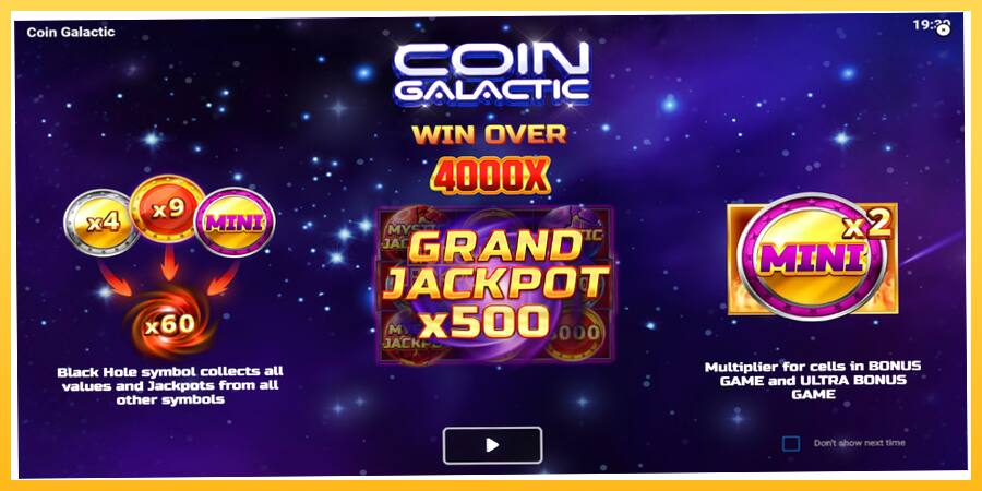 Игровой аппарат Coin Galactic - игра на реальные деньги, картинка 1