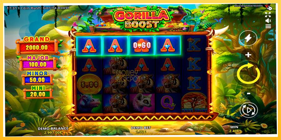 Игровой аппарат Coin Rush: Gorilla Boost - игра на реальные деньги, картинка 4