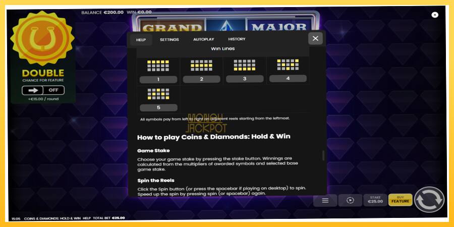 Игровой аппарат Coins & Diamonds: Hold and Win - игра на реальные деньги, картинка 7