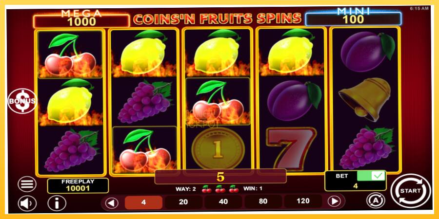 Игровой аппарат Coinsn Fruits Spins - игра на реальные деньги, картинка 3