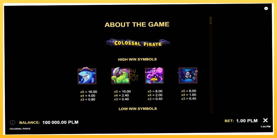 Игровой аппарат Colossal Pirate - игра на реальные деньги, картинка 7