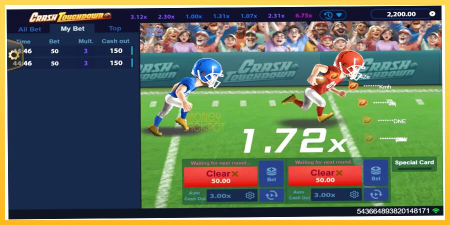 Игровой аппарат Crash Touchdown - игра на реальные деньги, картинка 4