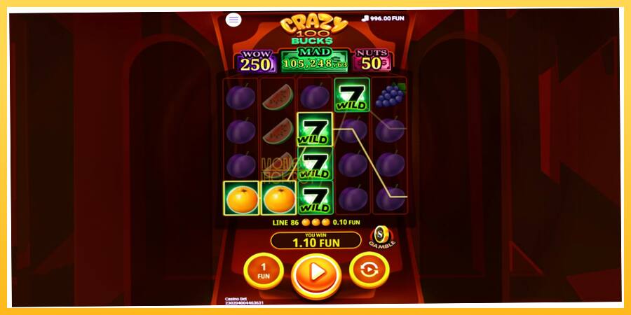 Игровой аппарат Crazy 100 Bucks - игра на реальные деньги, картинка 2