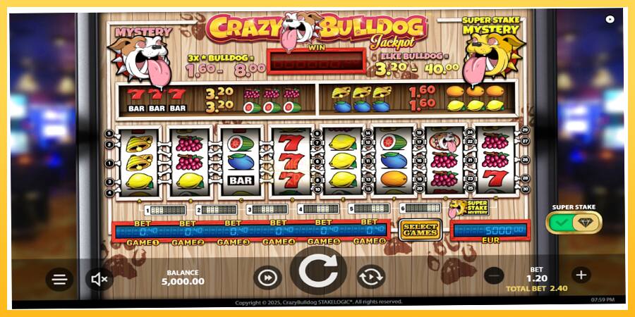 Игровой аппарат Crazy Bulldog - игра на реальные деньги, картинка 1