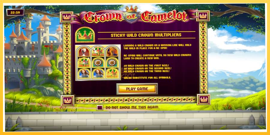 Игровой аппарат Crown of Camelot - игра на реальные деньги, картинка 1