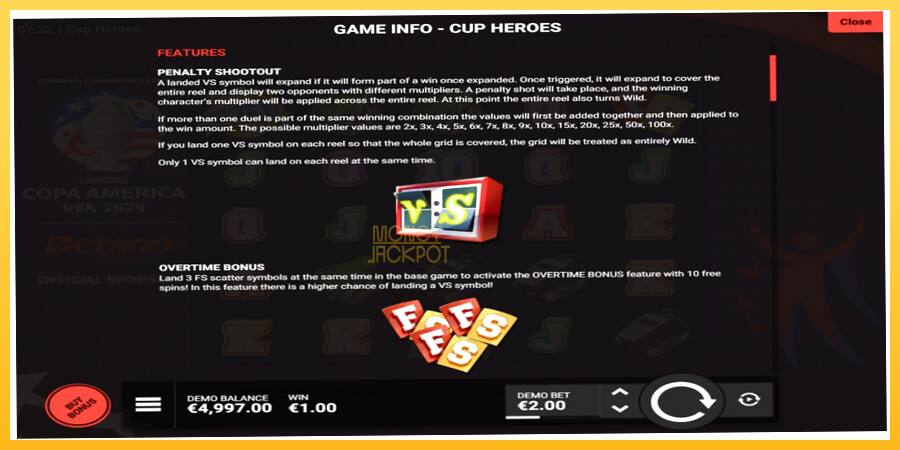 Игровой аппарат Cup Heroes - игра на реальные деньги, картинка 4