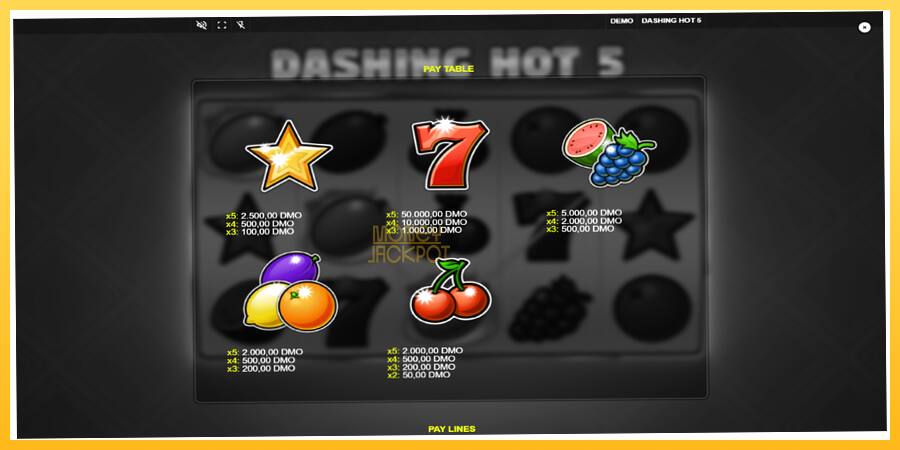 Игровой аппарат Dashing Hot 5 - игра на реальные деньги, картинка 5