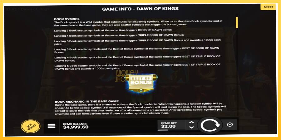 Игровой аппарат Dawn of Kings - игра на реальные деньги, картинка 4