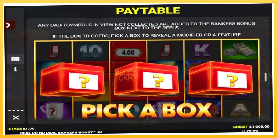 Игровой аппарат Deal or No Deal Bankers Boost Jackpot King - игра на реальные деньги, картинка 5