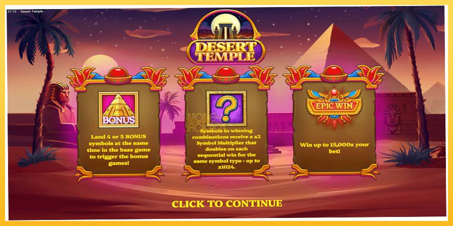 Игровой аппарат Desert Temple - игра на реальные деньги, картинка 1