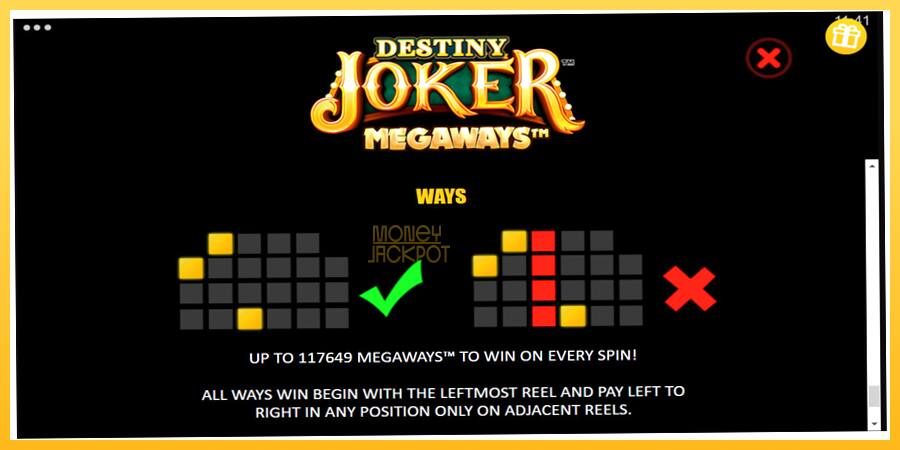 Игровой аппарат Destiny Joker Megaways - игра на реальные деньги, картинка 7