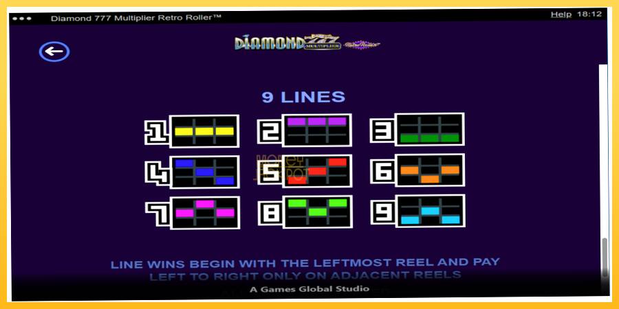Игровой аппарат Diamond 777 Multiplier Retro Roller - игра на реальные деньги, картинка 7