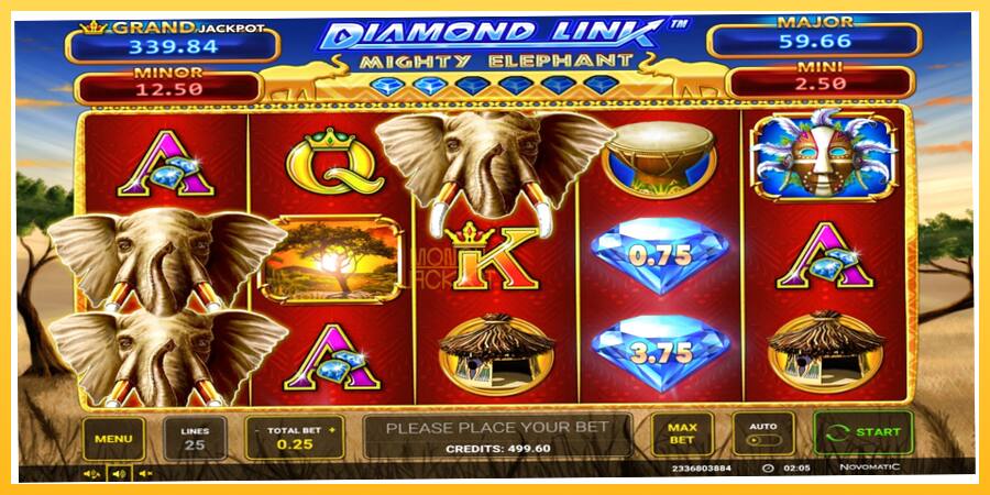 Игровой аппарат Diamond Link: Mighty Elephant - игра на реальные деньги, картинка 1