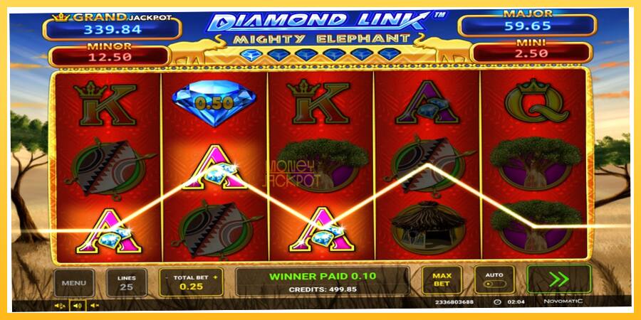 Игровой аппарат Diamond Link: Mighty Elephant - игра на реальные деньги, картинка 2