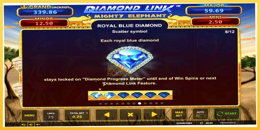 Игровой аппарат Diamond Link: Mighty Elephant - игра на реальные деньги, картинка 6