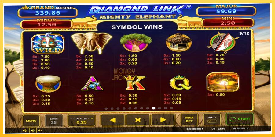 Игровой аппарат Diamond Link: Mighty Elephant - игра на реальные деньги, картинка 7