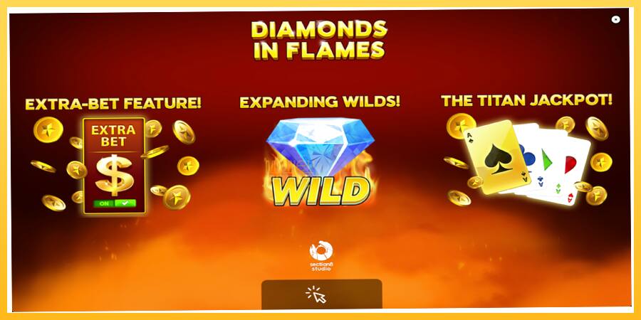 Игровой аппарат Diamonds in Flames - игра на реальные деньги, картинка 1