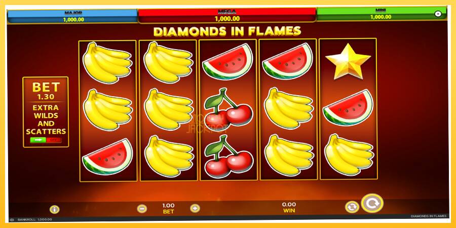 Игровой аппарат Diamonds in Flames - игра на реальные деньги, картинка 2