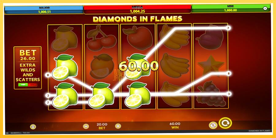 Игровой аппарат Diamonds in Flames - игра на реальные деньги, картинка 3