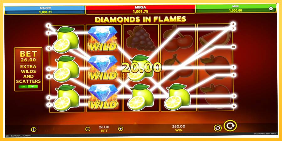 Игровой аппарат Diamonds in Flames - игра на реальные деньги, картинка 6