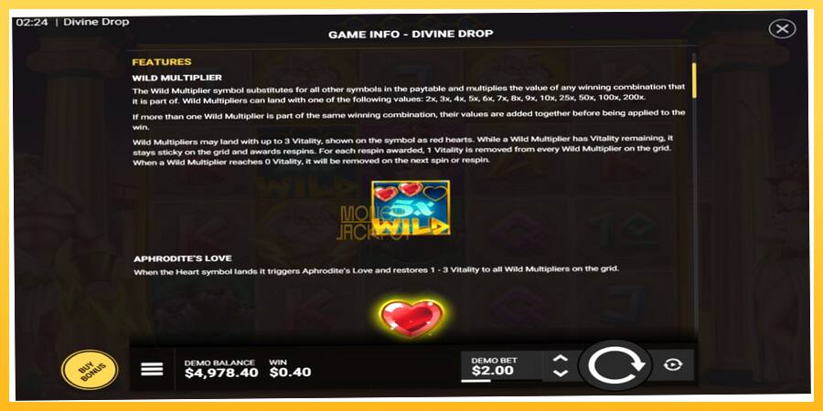 Игровой аппарат Divine Drop - игра на реальные деньги, картинка 4