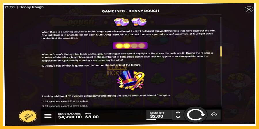 Игровой аппарат Donny Dough - игра на реальные деньги, картинка 6